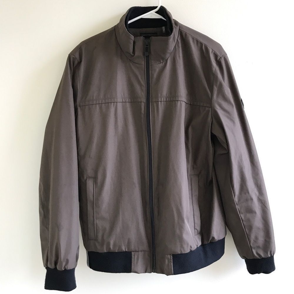 Andrew Marc Brown bomber jacket Mens size medium
